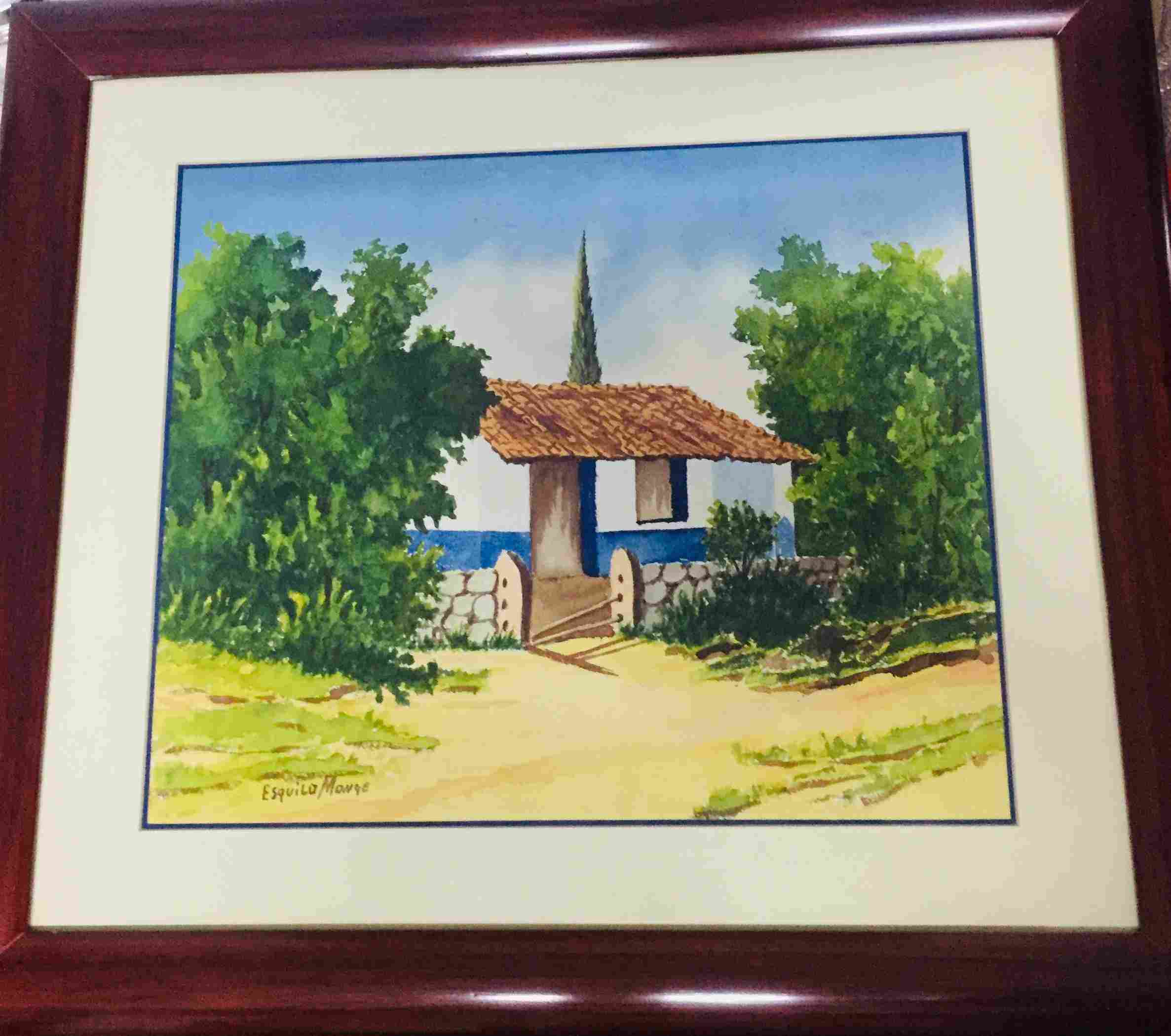 Original watercolor Esquilo Monge RIP